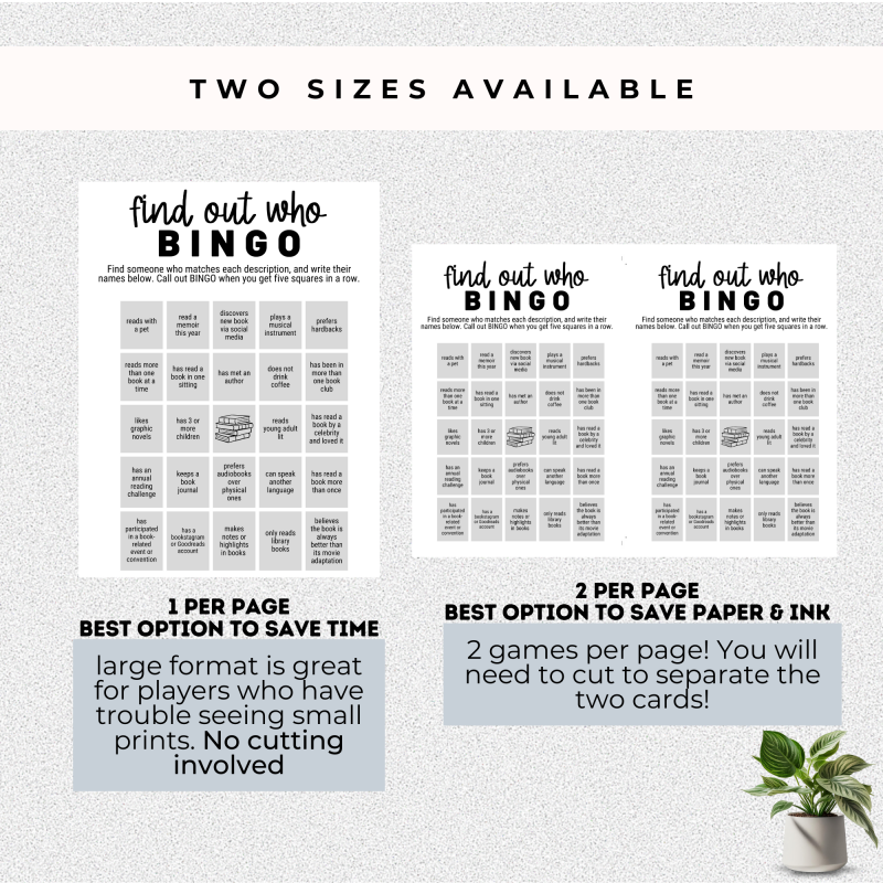 Find Out Who Bingo For Book Club Game | Printable Game - Image 4
