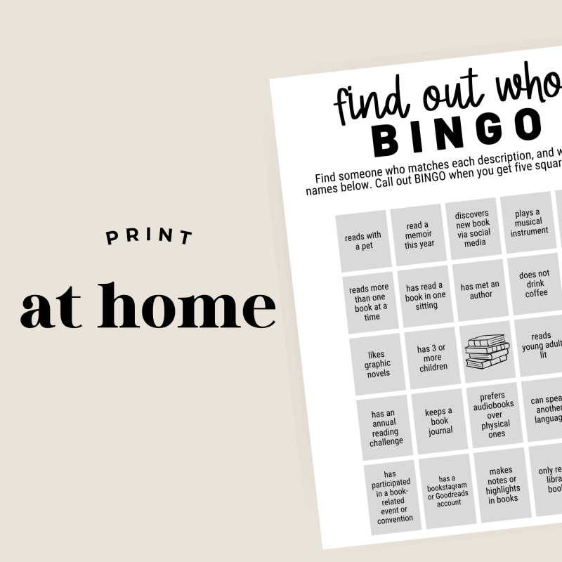 Find Out Who Bingo For Book Club Game | Printable Game - Image 9