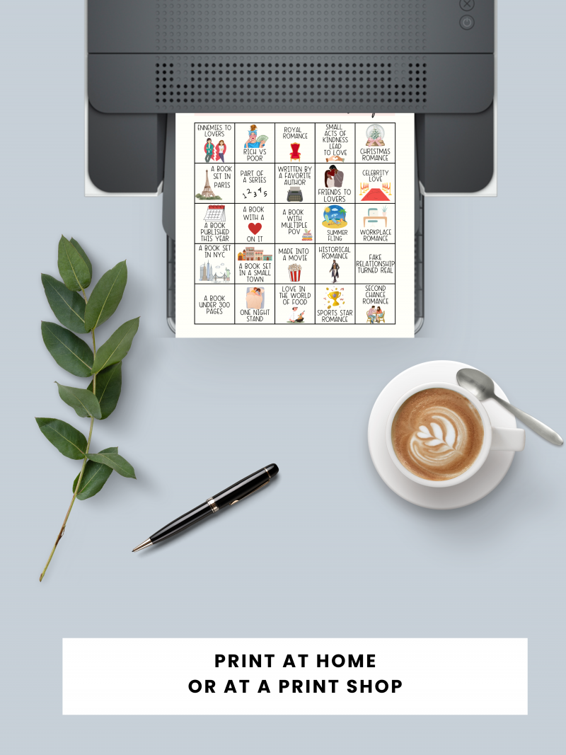Book Bingo Romance Edition | Reading Challenge | Printable Reading Challenge - Image 7