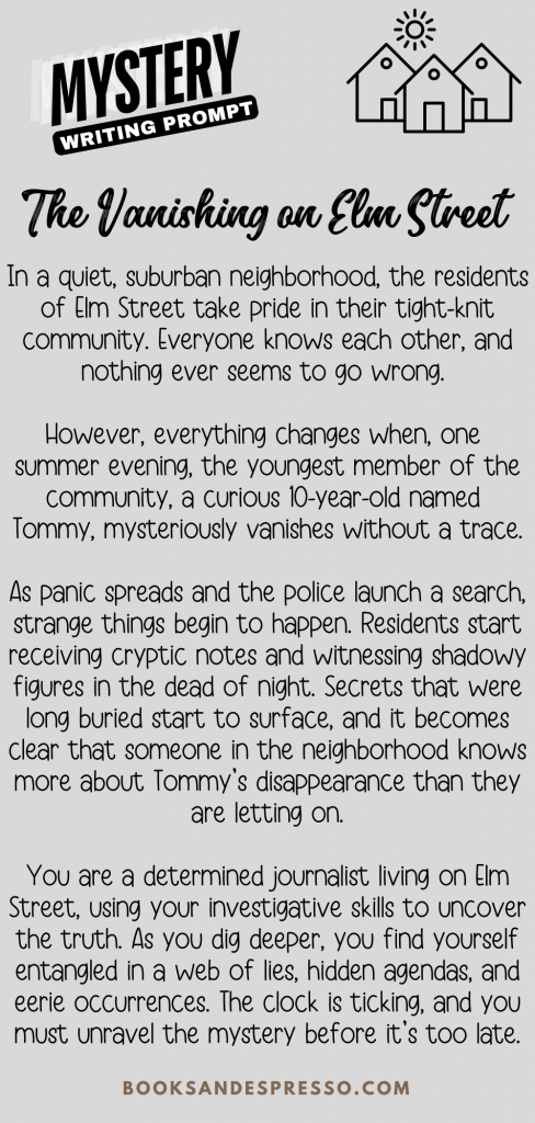 mystery writing prompt text
