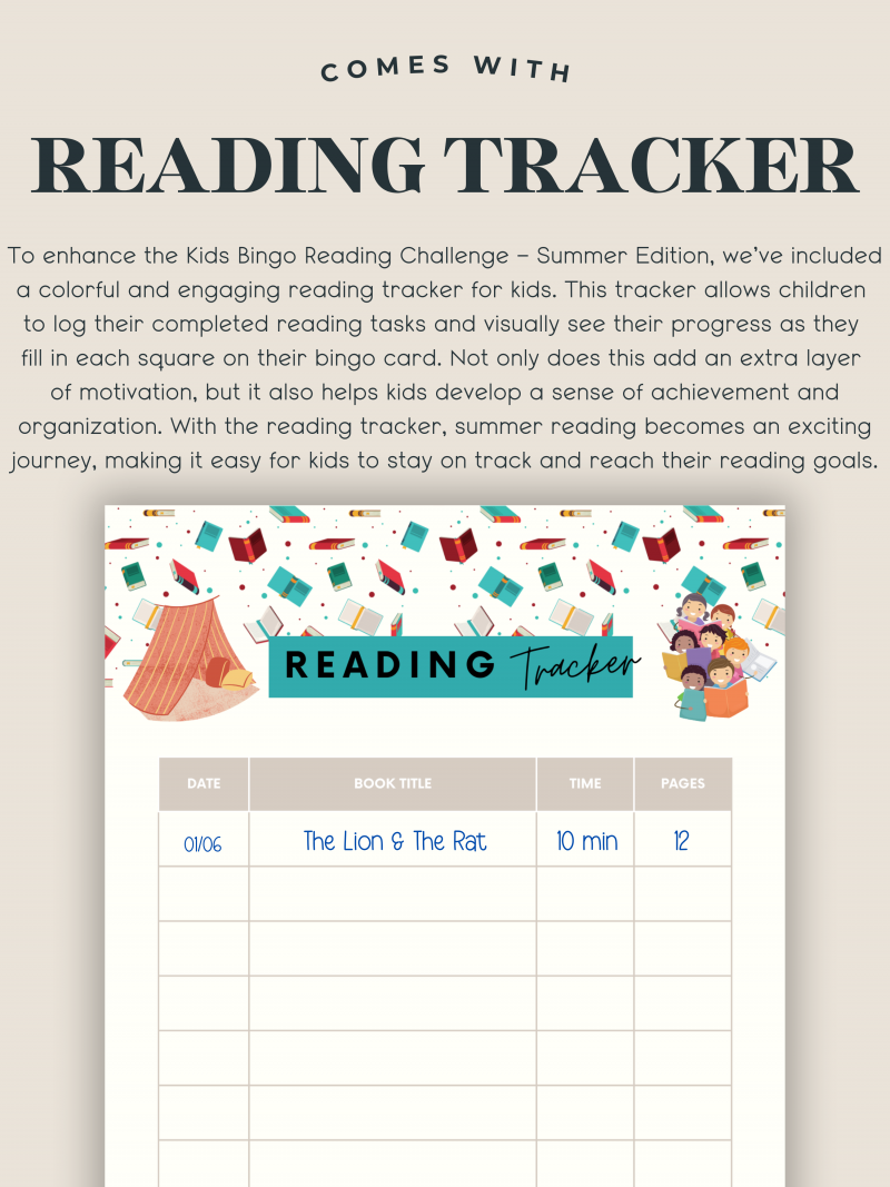Kids Bingo Reading Challenge - Summer Edition - Image 2