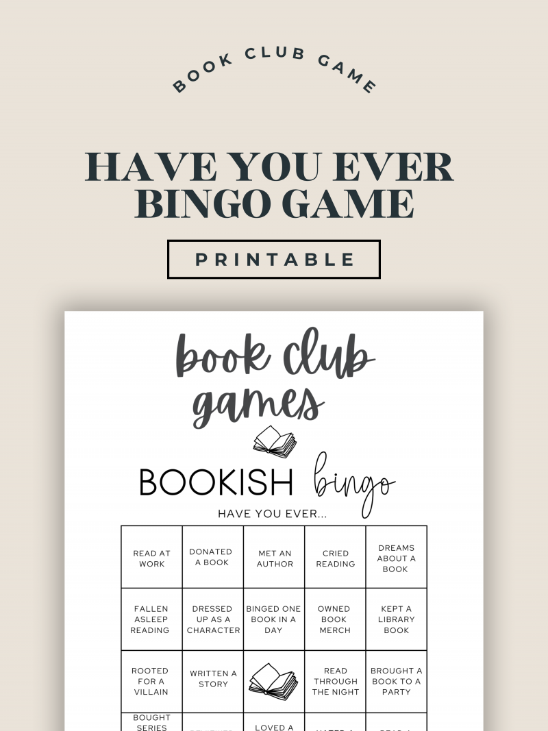 Have You Ever Bingo Game | Book Club Game | Printable Game
