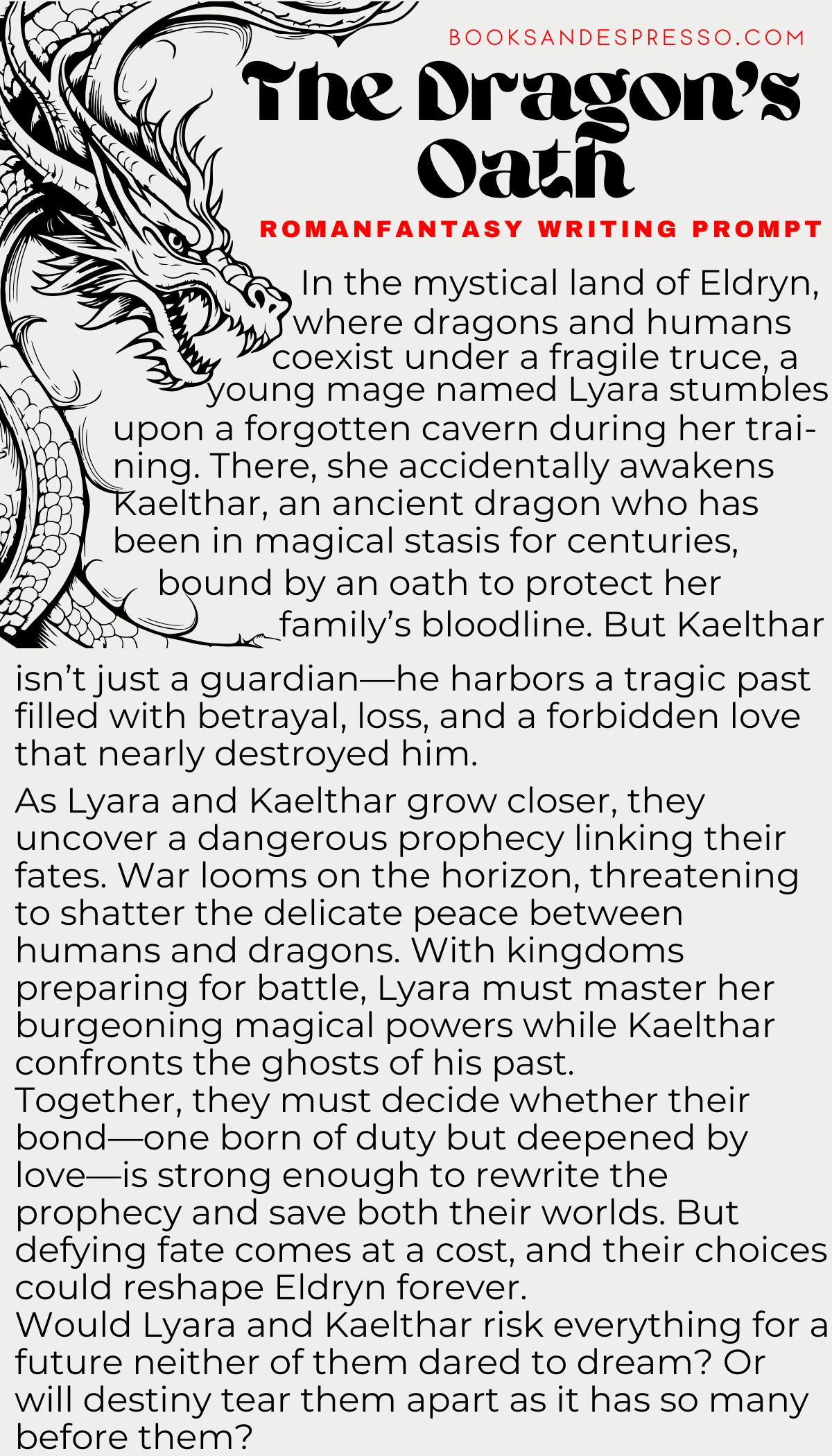 ROMANTIC FANTASY  WRITING PROMPT