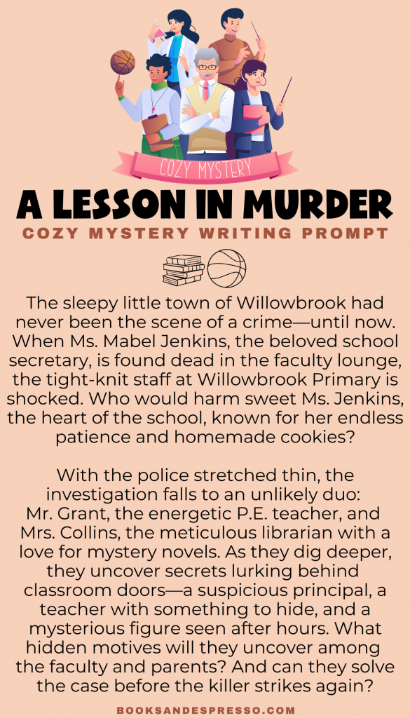 cozy mystery writing prompt