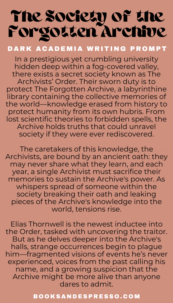 Dark Academia Writing Prompt