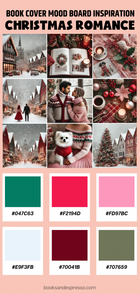 christmas romance book cover color palette